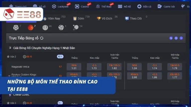 Đa dạng các bộ môn thi đấu kịch tính để hội viên thoải mái lựa chọn