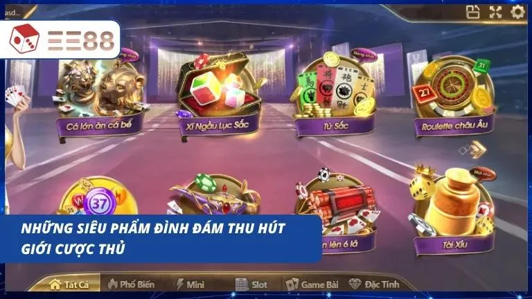 Hệ thống cung cấp vô số trò chơi cá cược chất lượng cao