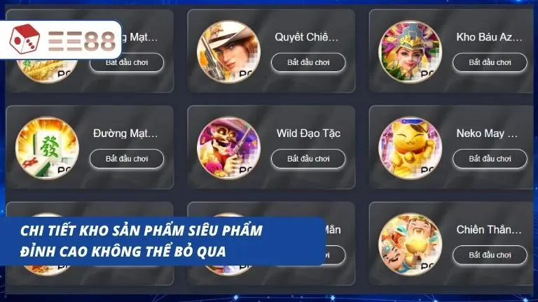 Bộ lọc tìm kiếm trò chơi thông minh giúp cược thủ dễ dàng lựa chọn