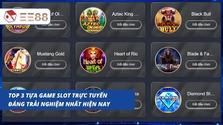 Hình ảnh đồ họa rực rỡ của top 3 tựa game slots
